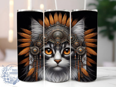 3D Magical Fantasy Cat Tumbler, Magical Kitty Wrap, Mystical Feline Drinkware, Detailed Cat Sublimation Design, Enchanted Animal Lover Cup, Unique Cat Mom Gift, Whimsical Cat Tumbler Sublimation ToriDesigns 