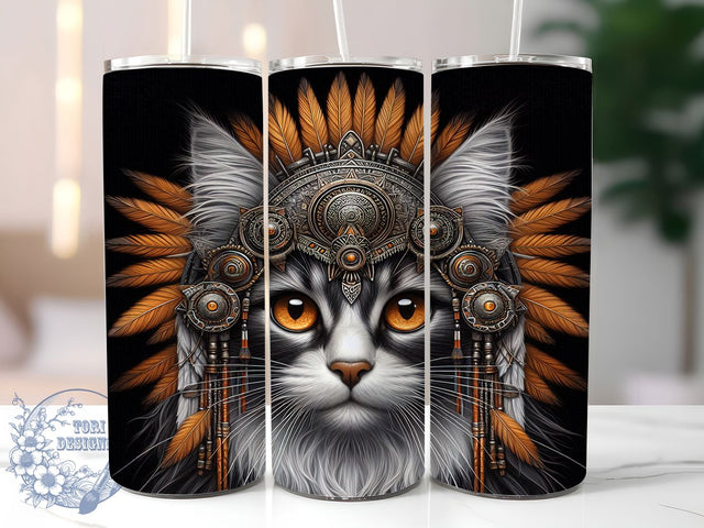 3D Magical Fantasy Cat Tumbler, Magical Kitty Wrap, Mystical Feline Drinkware, Detailed Cat Sublimation Design, Enchanted Animal Lover Cup, Unique Cat Mom Gift, Whimsical Cat Tumbler Sublimation ToriDesigns 