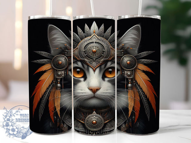 3D Magical Fantasy Cat Tumbler, Magical Kitty Wrap, Mystical Feline Drinkware, Detailed Cat Sublimation Design, Enchanted Animal Lover Cup, Unique Cat Mom Gift, Whimsical Cat Tumbler Sublimation ToriDesigns 
