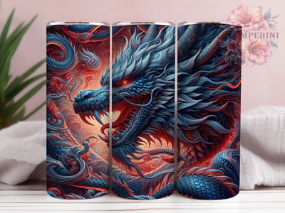 3D Majestic White Fantasy Dragon Tumbler, Realistic Dragon Wrap, 20oz Tumbler Sublimation, Fantasy White Dragon Design, Elegant Dragon Art, Mythical Creature Tumbler, Majestic Dragon Wrap Sublimation Li Zamperini 