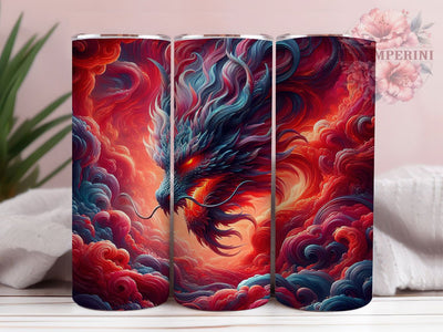 3D Majestic White Fantasy Dragon Tumbler, Realistic Dragon Wrap, 20oz Tumbler Sublimation, Fantasy White Dragon Design, Elegant Dragon Art, Mythical Creature Tumbler, Majestic Dragon Wrap Sublimation Li Zamperini 