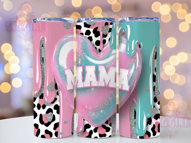 3D Mama Hearts Love 20oz Tumbler, 3D Tumbler, Hearts Tumbler, Balloon Tumbler, Love Tumbler, 20oz Sublimation Wrap, Mother's Day Tumbler Sublimation SvggirlplusArt 