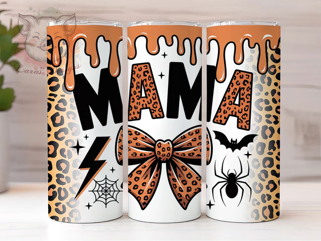 3D Mama Spooky Halloween Mom Tumbler, Halloween Tumbler, Spooky Wrap, Mom Life Cup, Fall Design, Sublimation Tumbler, 20Oz Cup Sublimation Lara' s Designs 