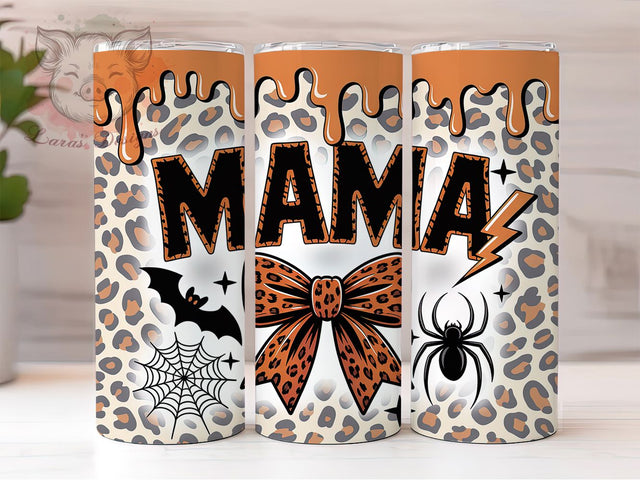 3D Mama Spooky Halloween Mom Tumbler, Halloween Tumbler, Spooky Wrap, Mom Life Cup, Fall Design, Sublimation Tumbler, 20Oz Cup Sublimation Lara' s Designs 