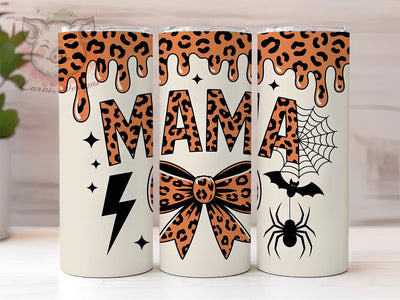 3D Mama Spooky Halloween Mom Tumbler, Halloween Tumbler, Spooky Wrap, Mom Life Cup, Fall Design, Sublimation Tumbler, 20Oz Cup Sublimation Lara' s Designs 