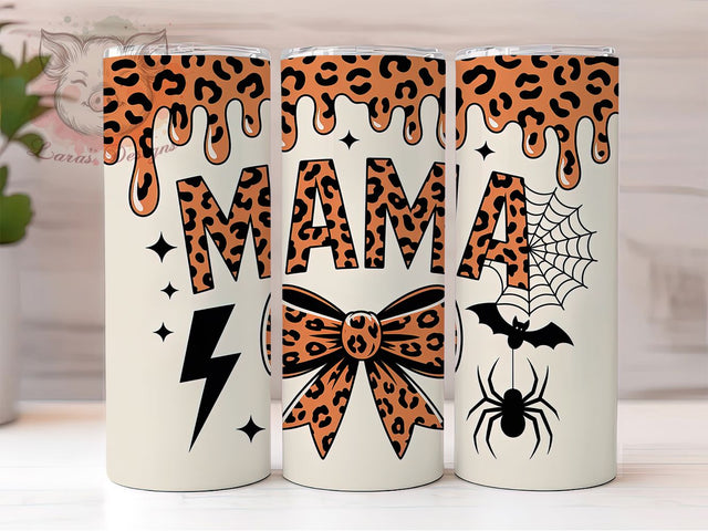 3D Mama Spooky Halloween Mom Tumbler, Halloween Tumbler, Spooky Wrap, Mom Life Cup, Fall Design, Sublimation Tumbler, 20Oz Cup Sublimation Lara' s Designs 