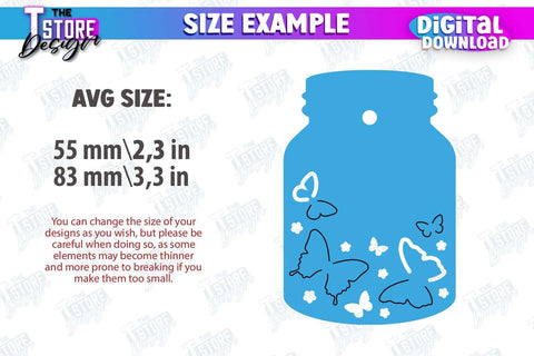 3D Mason Jar Gift Tags Bundle | Paper Jar Gift Tags | Holiday Jar Gift Tags | SVG Files SVG The T Store Design 