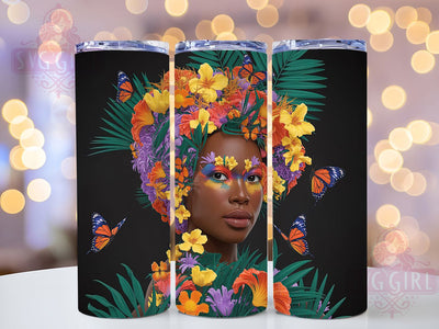 3D Melanin Wonder Woman Tumbler, Melanin Queen, Afro Beauty, 3D Design, 20Oz Tumbler, Sublimation Wrap, Digital Download Sublimation SvggirlplusArt 