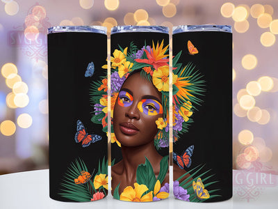 3D Melanin Wonder Woman Tumbler, Melanin Queen, Afro Beauty, 3D Design, 20Oz Tumbler, Sublimation Wrap, Digital Download Sublimation SvggirlplusArt 