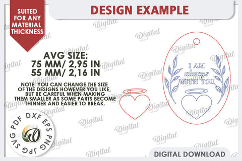 3D Memorial Ornament Laser Cut. Personalized Ornament SVG SVG Evgenyia Guschina 