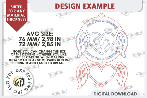 3D Memorial Ornament Laser Cut. Personalized Ornament SVG SVG Evgenyia Guschina 