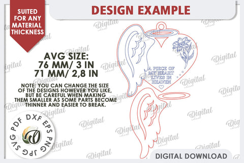 3D Memorial Ornament Laser Cut. Personalized Ornament SVG SVG Evgenyia Guschina 