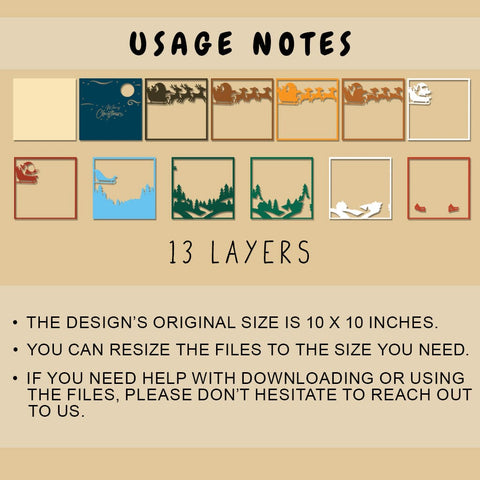 3D Merry Christmas Shadow Box SVG, Christmas Light Box Cricut File, Flying Reindeer Papercut, Santa Sleigh Shadow Box SVG SVG HappyDesignStudio 