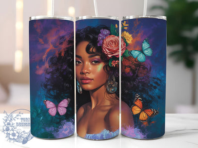 3D Modern Black Girl Tumbler, Black Girl, Stylish Design, Modern Pattern, Tumbler Wrap, Sublimation Design, 20oz Tumbler Sublimation ToriDesigns 