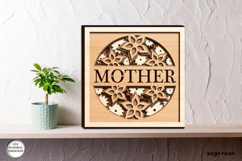 3D Mother's Day Shadow Box Bundle SVG SvgOcean 