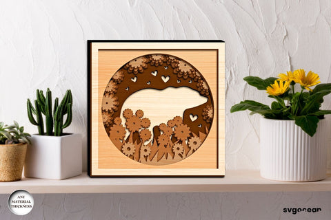 3D Mother's Day Shadow Box Bundle SVG SvgOcean 