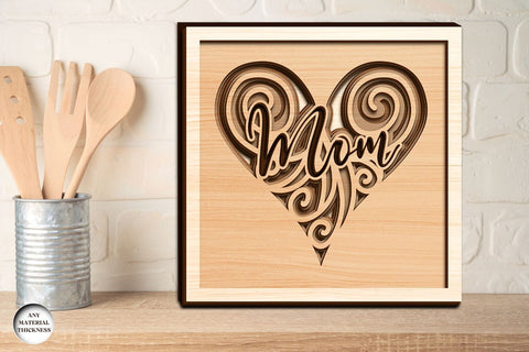 3D Mother's Day Shadow Box Bundle SVG SvgOcean 