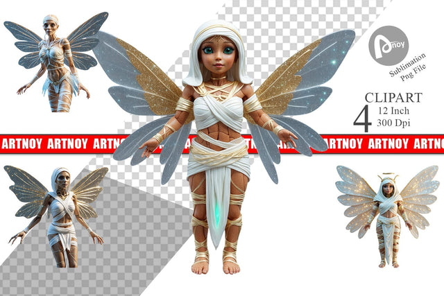 3D Mummy Fairy Clipart Sublimation artnoy 