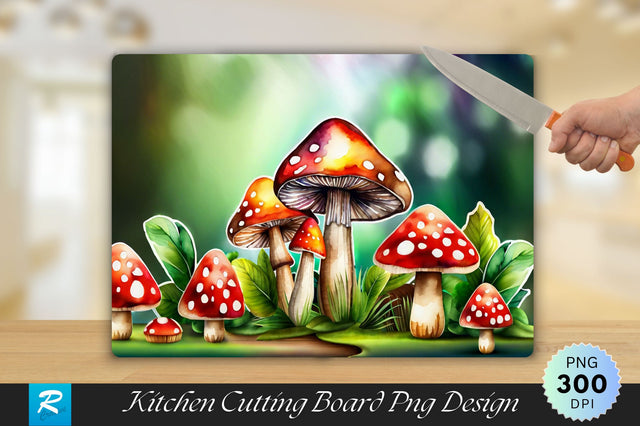 3D Mushroom Cutting Board Sublimation Regulrcrative 