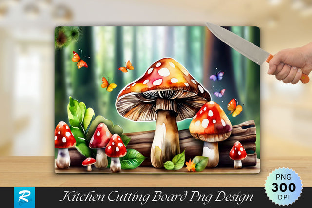 3D Mushroom Cutting Board Sublimation Regulrcrative 