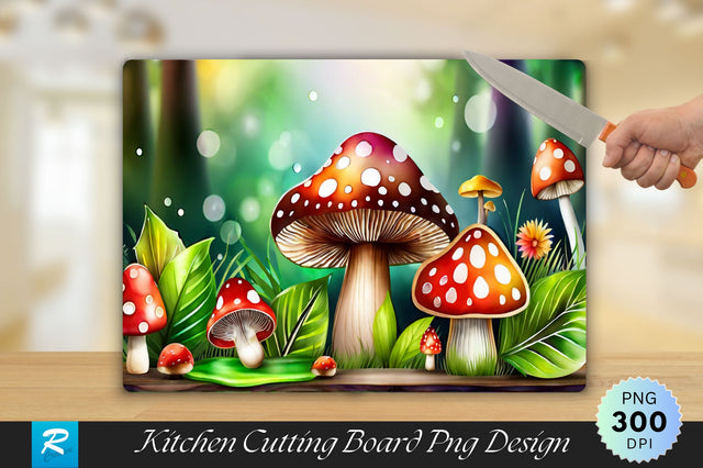 3D Mushroom Cutting Board Sublimation Regulrcrative 