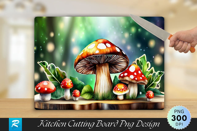3D Mushroom Cutting Board Sublimation Regulrcrative 