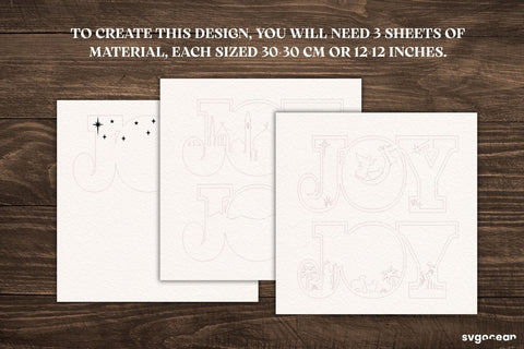 3D Nativity Word Stands SVG Bundle SVG SvgOcean 