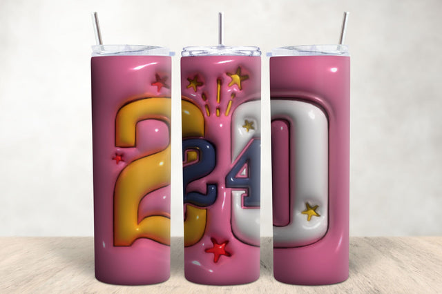 3D New Year Tumbler Wrap 3D Paper Rupkotha 