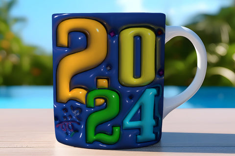 3D New Year Tumbler Wrap 3D Paper Rupkotha 