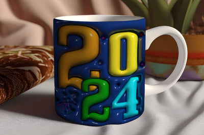 3D New Year Tumbler Wrap 3D Paper Rupkotha 