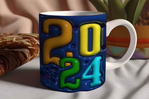 3D New Year Tumbler Wrap 3D Paper Rupkotha 