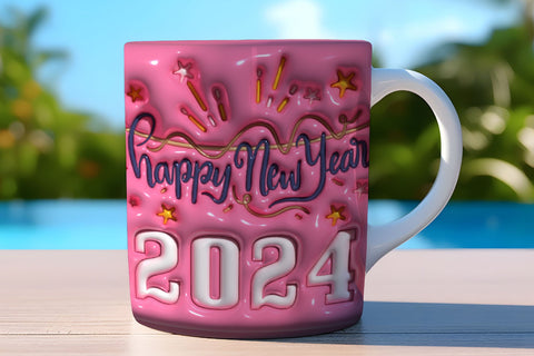 3D New Year Tumbler Wrap 3D Paper Rupkotha 