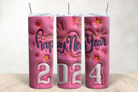 3D New Year Tumbler Wrap 3D Paper Rupkotha 