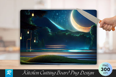 3D Night Scene Cutting Board Sublimation Regulrcrative 