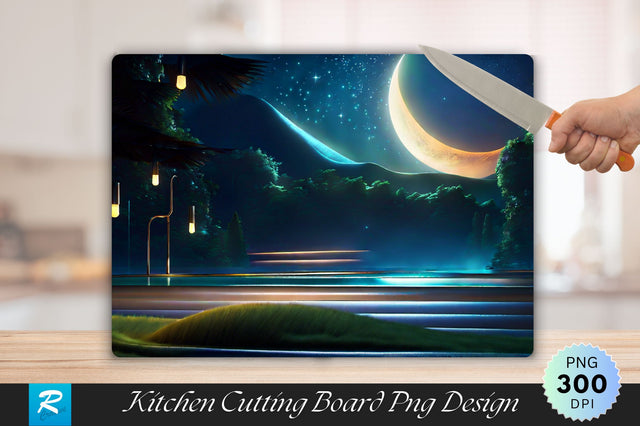 3D Night Scene Cutting Board Sublimation Regulrcrative 