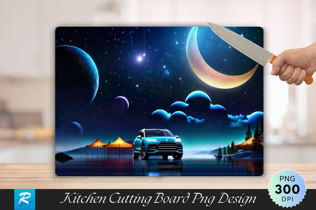3D Night Scene Cutting Board Sublimation Regulrcrative 