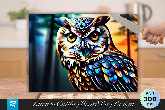 3D Owl Bird Cutting Board Sublimation Regulrcrative 