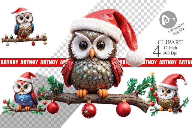 3D Owl Clipart Sublimation artnoy 