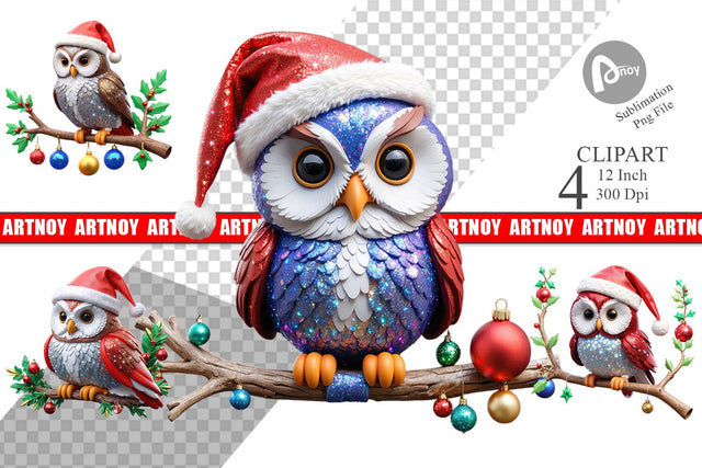 3D Owl Clipart Sublimation artnoy 