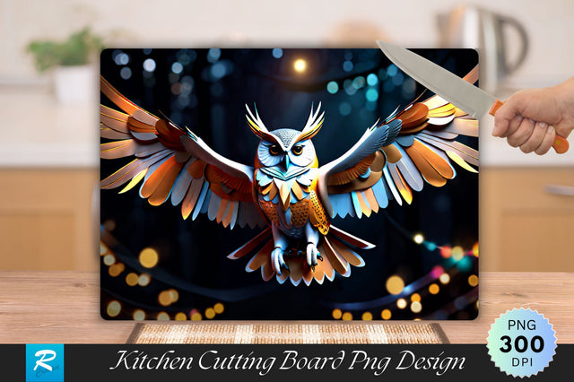 3D Owl Cutting Board Sublimation Regulrcrative 