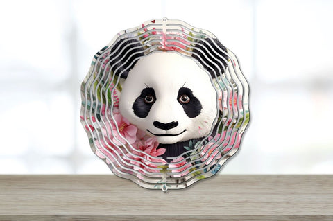 3D Panda Bear Wind Spinner Sublimation Designs Bundle Sublimation Regulrcrative 