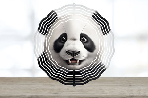 3D Panda Bear Wind Spinner Sublimation Regulrcrative 