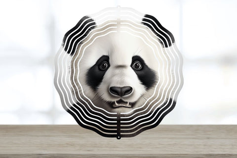 3D Panda Bear Wind Spinner Sublimation Regulrcrative 