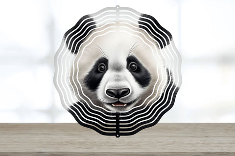 3D Panda Bear Wind Spinner Sublimation Regulrcrative 