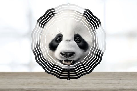 3D Panda Bear Wind Spinner Sublimation Regulrcrative 