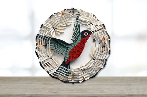 3D Paper Hummingbird Bird Coaster Wind Spinner Bundle Sublimation Regulrcrative 