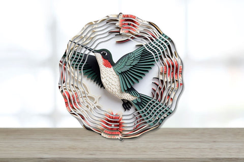 3D Paper Hummingbird Bird Coaster Wind Spinner Bundle Sublimation Regulrcrative 
