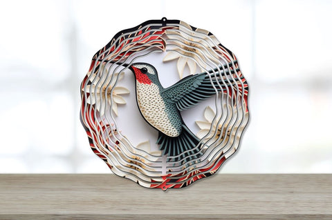 3d Paper Hummingbird Bird Wind Spinner Bundle Sublimation Regulrcrative 