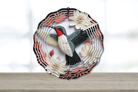 3d Paper Hummingbird Bird Wind Spinner Bundle Sublimation Regulrcrative 