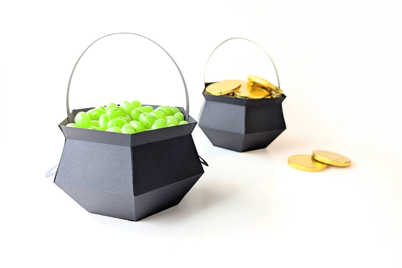 3D Paper Pot of Gold or Cauldron Box SVG - So Fontsy